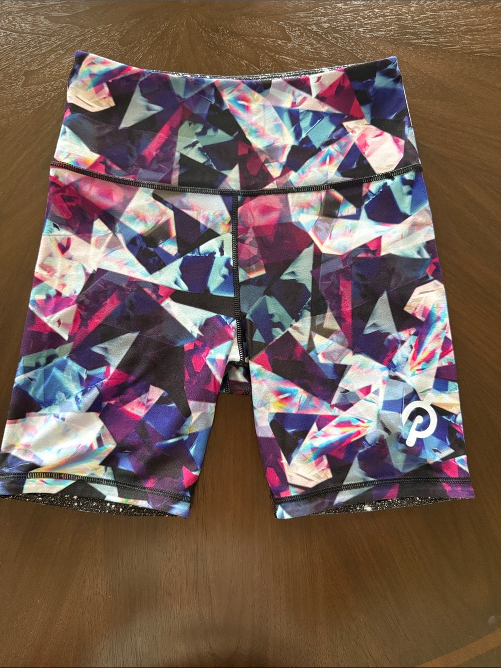 Peloton Multicolor Geometric Bike Shorts 7” inseam